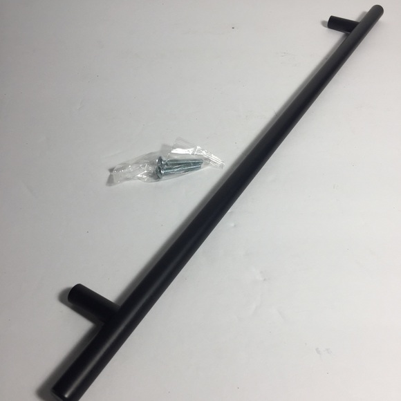 Matte black pull bar hardware 12 inch - Picture 1 of 3